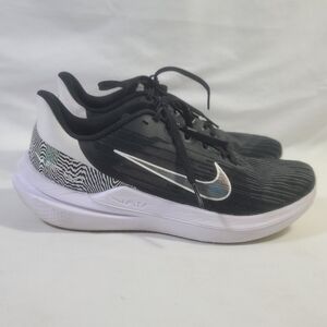 Nike Air Winflo 9 Women's Premium Soundwave Black White Running Shoes Size 8